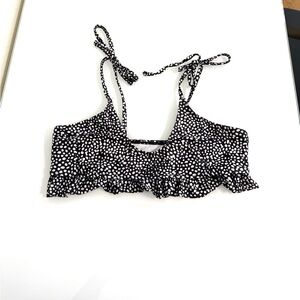 Black and White Polka Dot Bikini Top